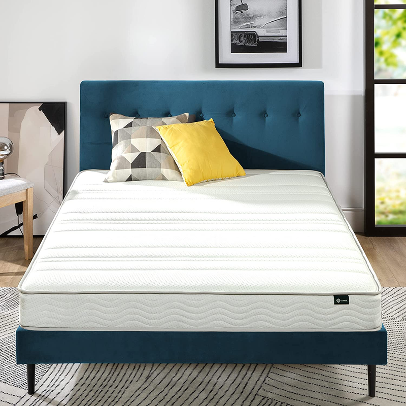 Zinus 6 Inch Foam and Spring RV Mattress / Short Queen Size for RVs, Campers & T