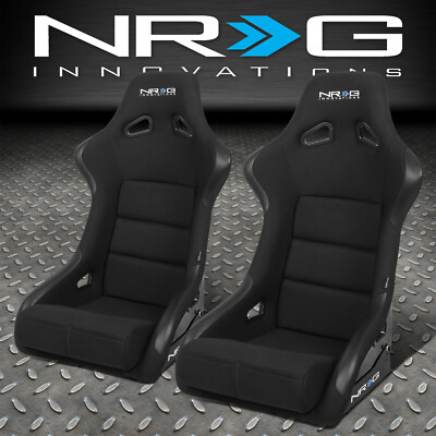 КОВШЕОБРАЗНОЕ ГОНОЧНОЕ СИДЕНЬЕ NRG ИЗ СТЕКЛОВОЛОКНА / СТАЛИ + РЕГУЛИРОВОЧНЫЙ КРОНШТЕЙН + ПОДУШКА ЧЕРНОГО ЦВЕТА