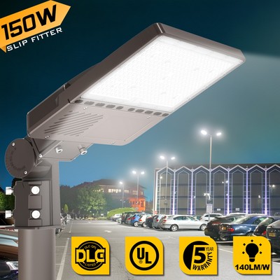 150W LED Parking Lot Light 22,500LM Dusk to Dawn Outdoor Shoebox Street Lighting