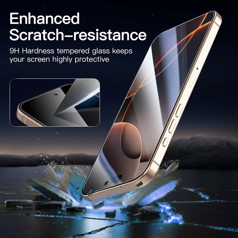 3 Pack Privacy Screen Protector for iPhone 16 Pro Max (6.9 inches), Anti-Spy Tem