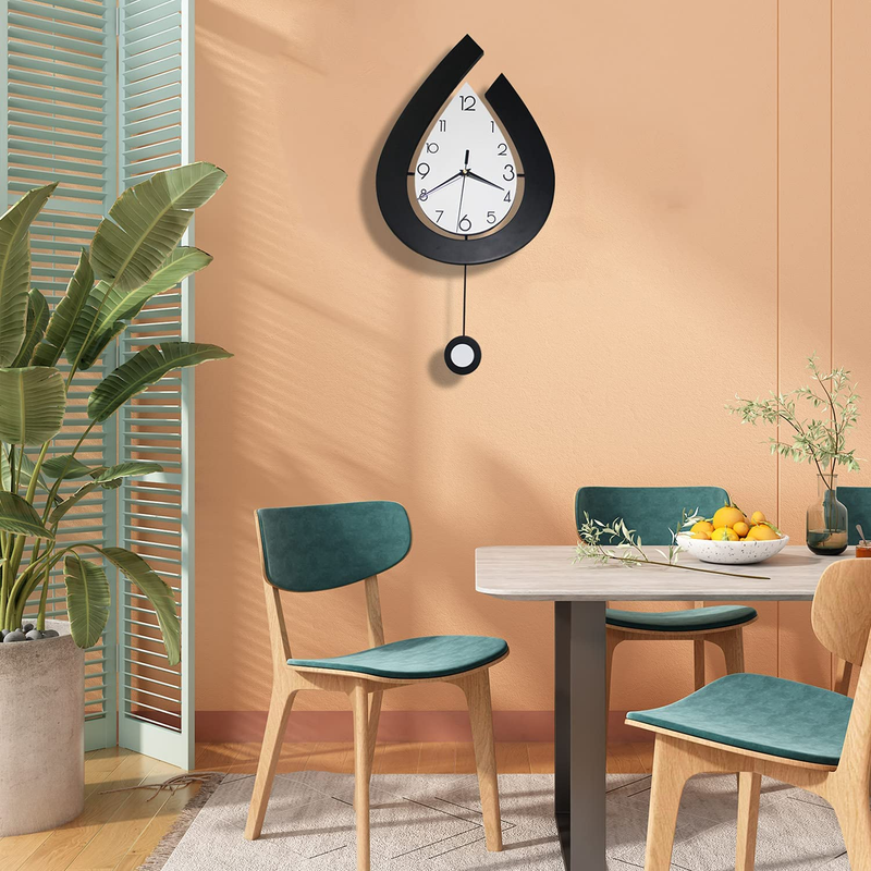 Decorative Wall Clock for Living Room Decor,  Large Modern Wall Clocks with Pend