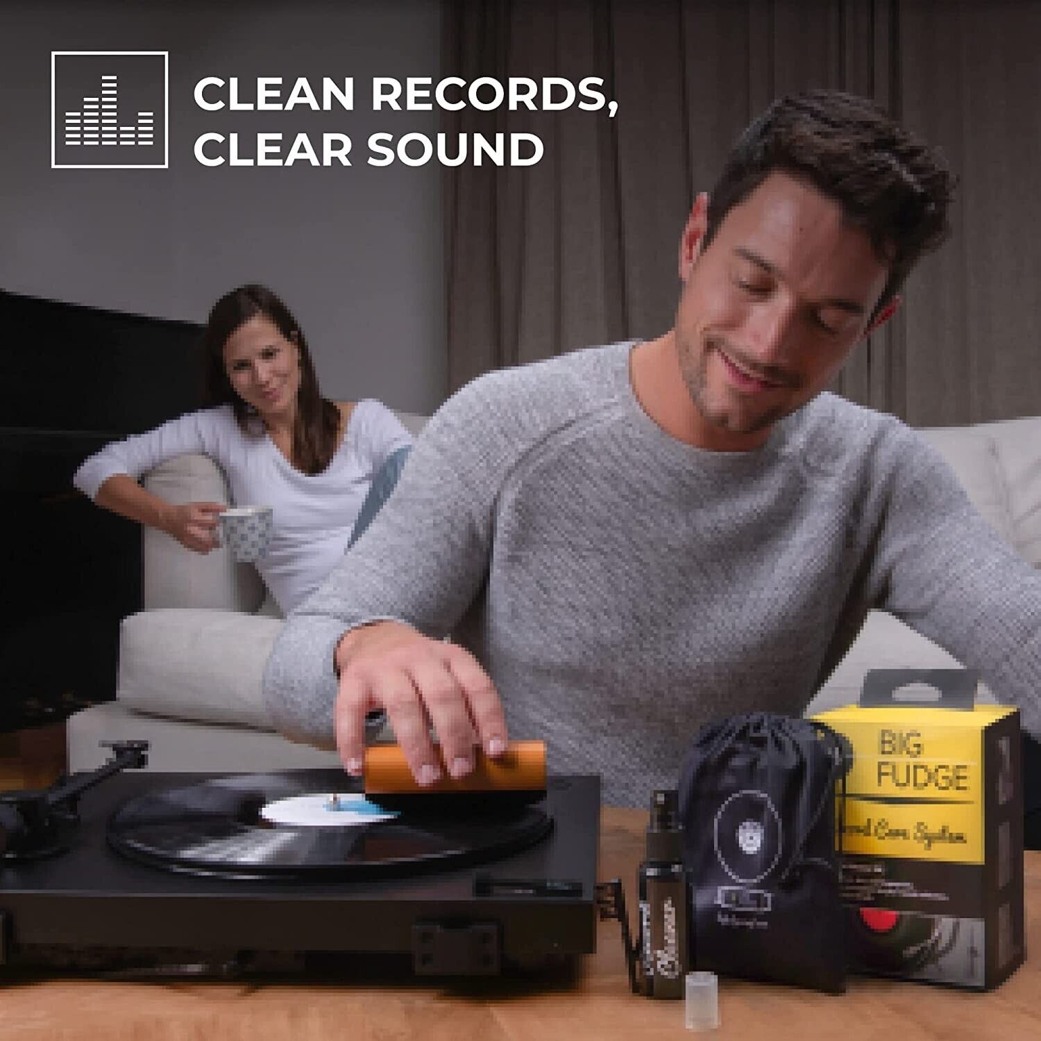 Big Fudge Vinyl Record Cleaning Kit - Complete 4-in-1 - Record Care System