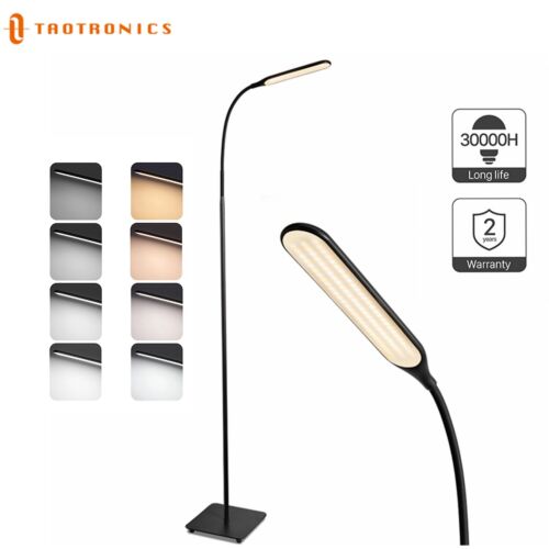 Standing Floor Lamp Dimmable 360° LED Reading Light for Bed