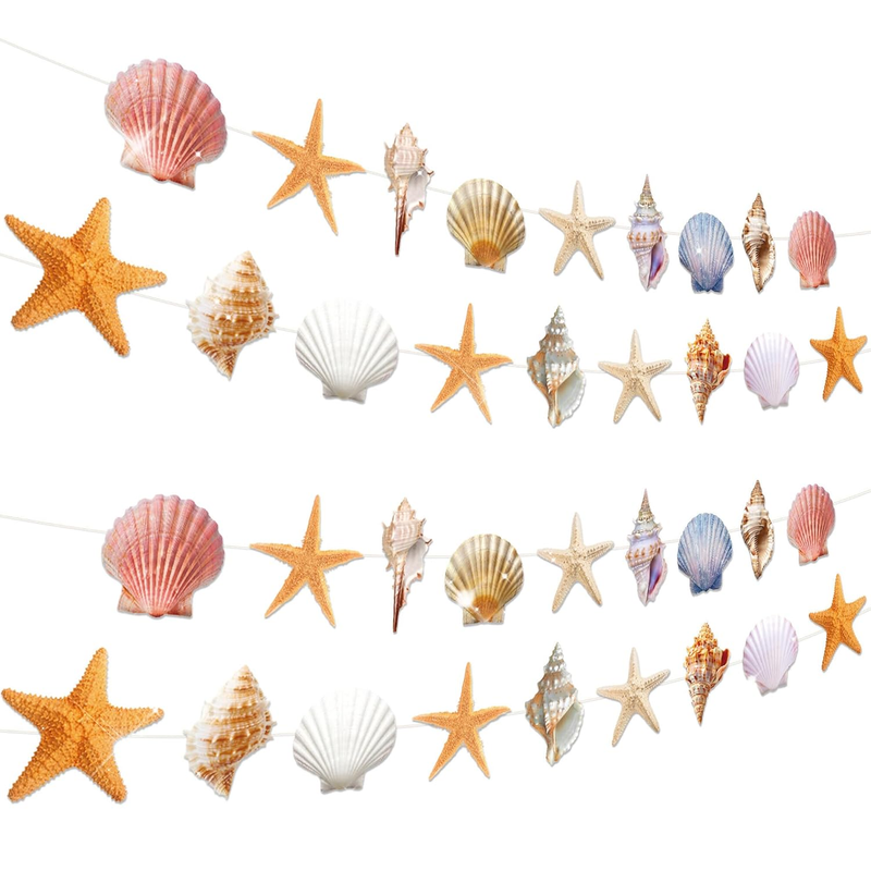 Coast Seashells Banner Coastal Beach Bachelorette Party Decorations Seashells E