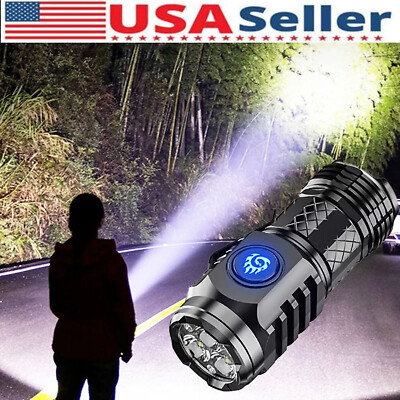Three-Eyed Monster Mini Flash Super Power Flashlight USB Rechargeable Waterproof