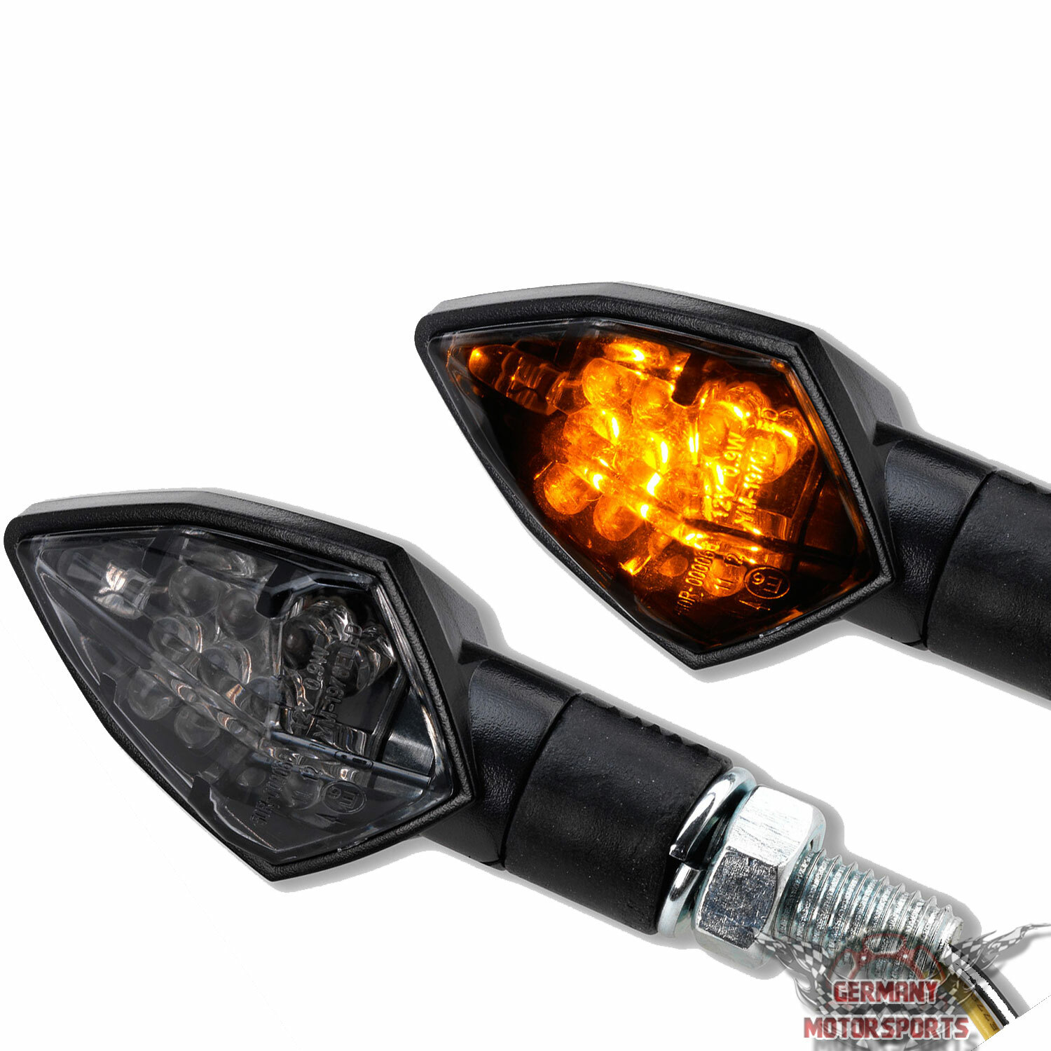 2x Motorrad LED Verkleidungsblinker für Yamaha R1 R6 R6S FZ1 FZ6 E-Geprüft Licht