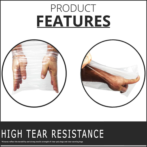 Shop4Mailers 12 x 15.5 Clear Plastic Self Seal Poly Bags 1.5 Mil 1000 Pack