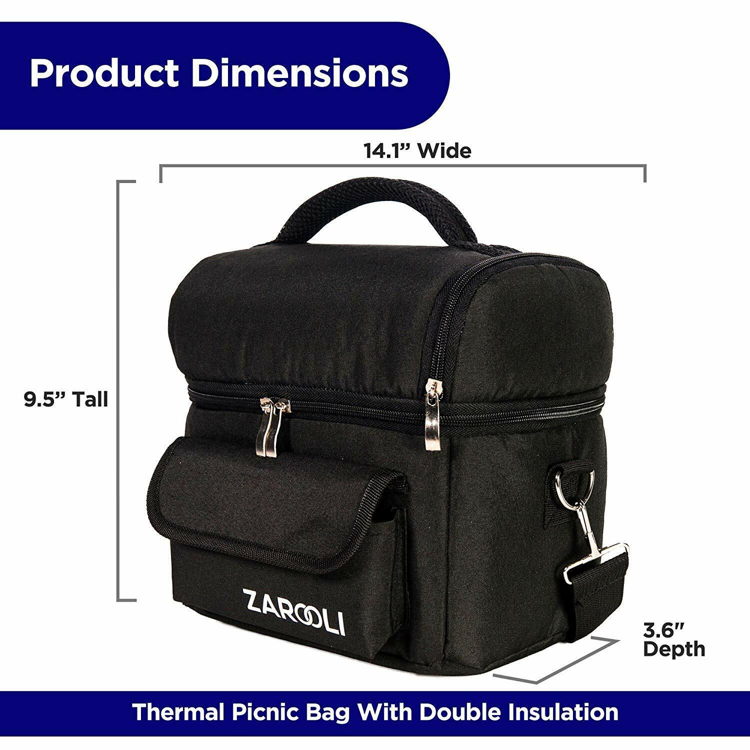 Insulated Large Lunch Bag for Women Men Stylish Adult Lunch Box Tote Bag Cooler