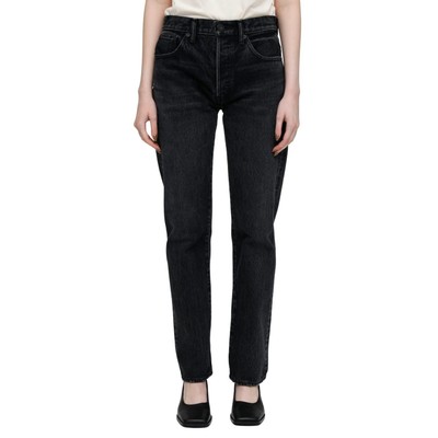 Pre-owned Moussy Mckinley Straight Jean In Black