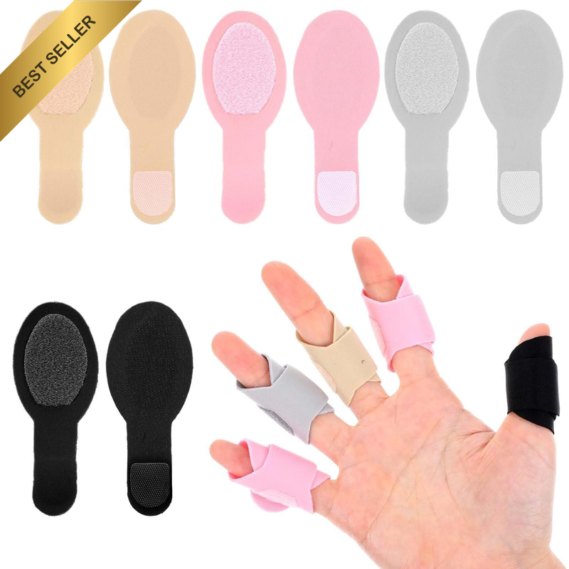 8Pcs Single Straps Finger Splint Support Brace Kit, Finger Brace for Arthritis P