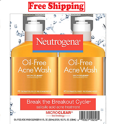 Neutrogena Oil Free Acne Face Wash 9.1 fl. oz. 2 pk