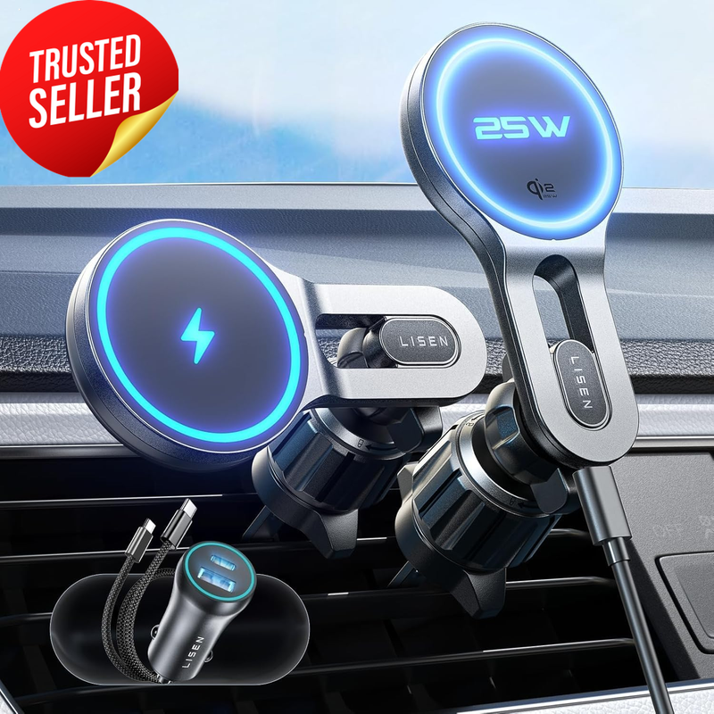 Qi2.2 25W MagSafe Car Mount 2026 Air Vent No Block