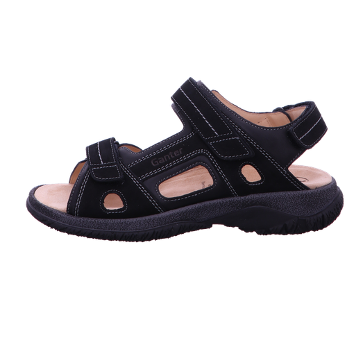 GANTER GANTER HERREN OFFENE GIOVANNI NUBUK NAPPA 1-257128-0100 SCHWARZ 405372