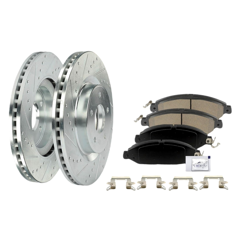 12.60" 320mm Front Brake Rotors Ceramic Pads Kit for Nissan Murano 2015-2023
