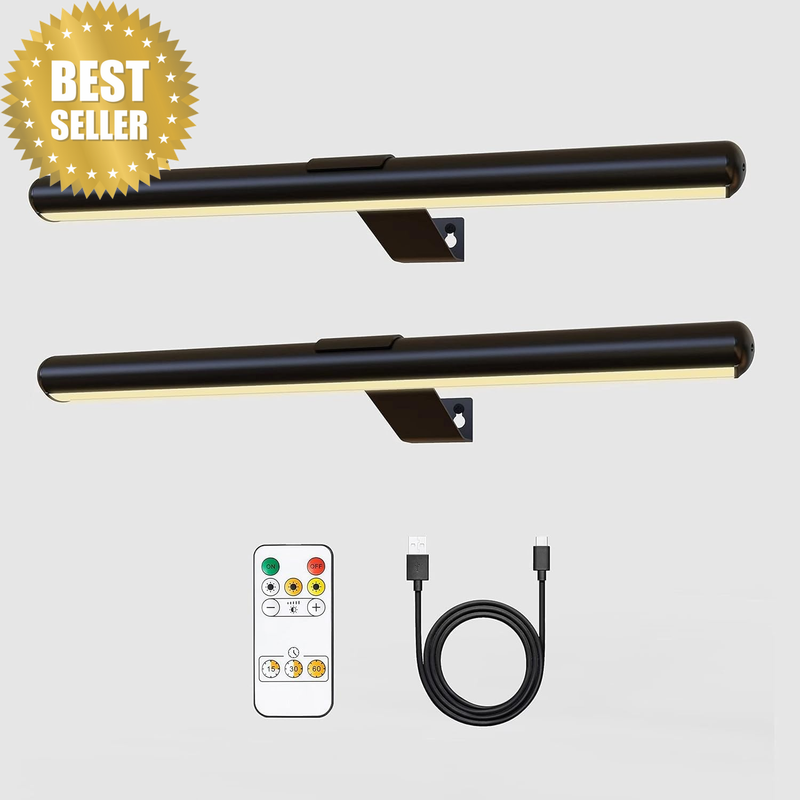 Wireless Picture Light,40Cm Painting Light with Rechargeable Magnetic Timer Wall