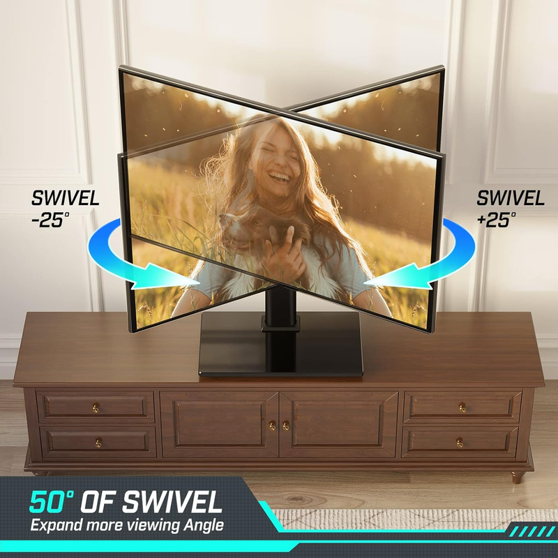 TV Stand with Power Outlet, Universal TV Mount Stand for 27-60 inch TVs，Height A