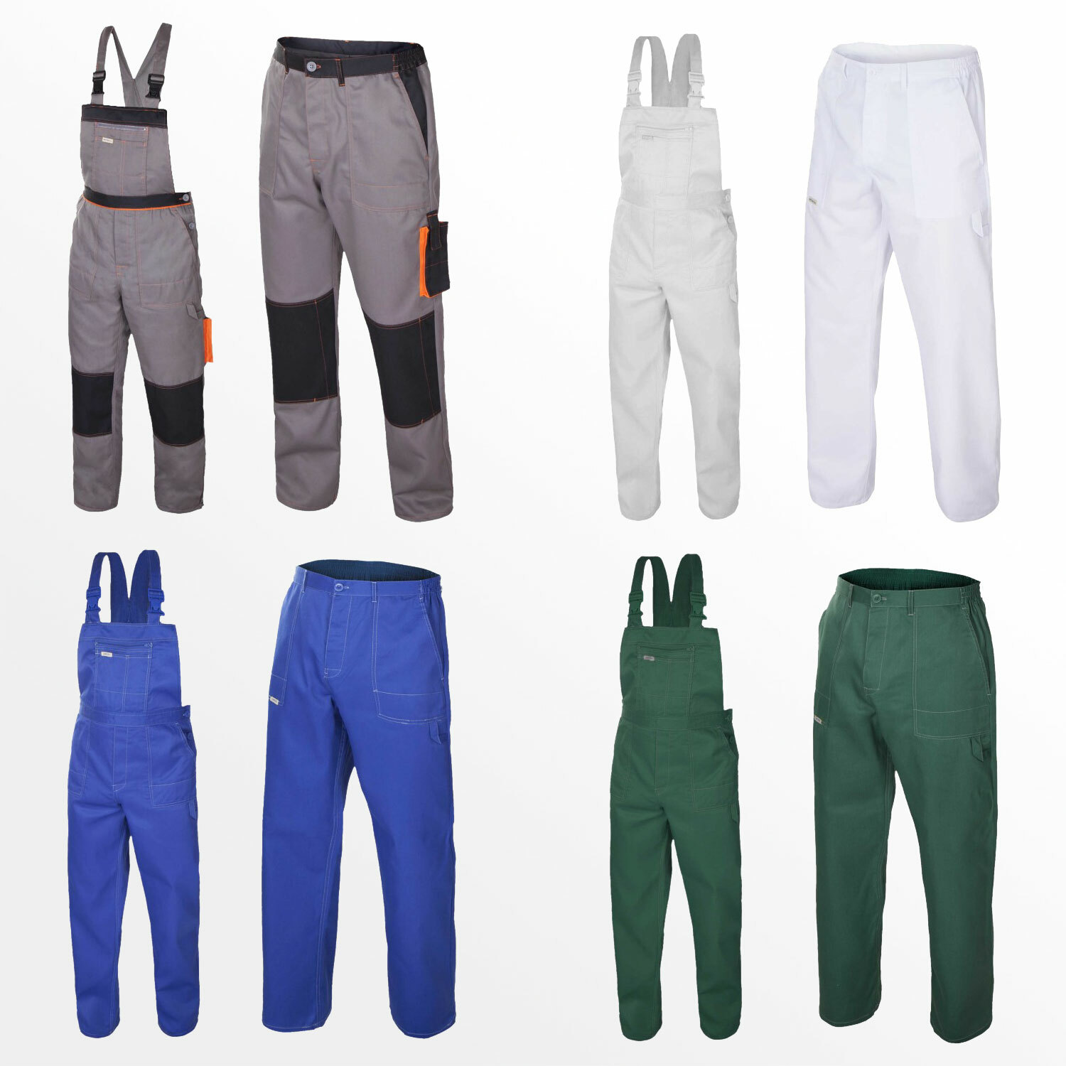Unisex-Latzhose / Arbeitshose – Bundhose, 65% Pol Produktbild-Vorschau 2