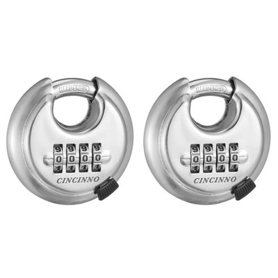 Combination Lock, CINCINNO Stainless Steel Discus Padlock Combination,Heavy D...