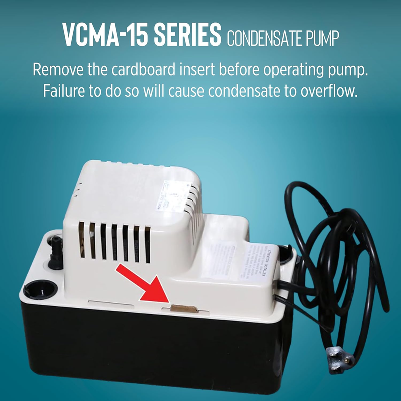 VCMA-15UL 115 Volt, 65 GPH, 1/50 HP Automatic Condensate Removal Pump for HVAC/R