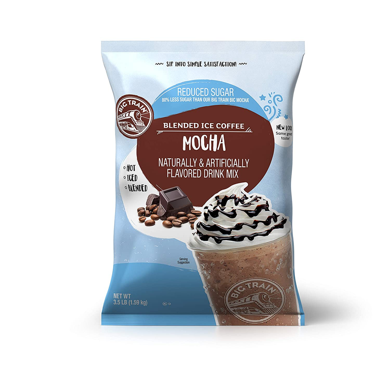 Big Train Blended Ice Coffee, 3.5 Pound Mocha, Reduced Sugar