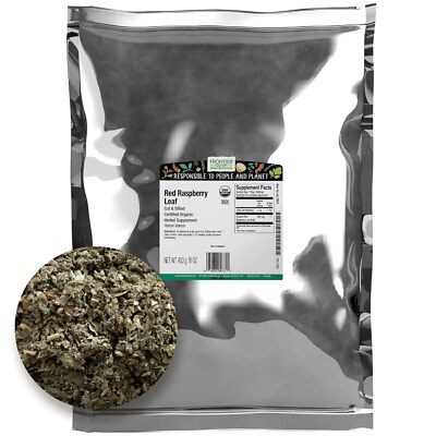Frontier Organic Red Raspberry Leaf Herbal Supplement, 1 LB (Pack of 1)