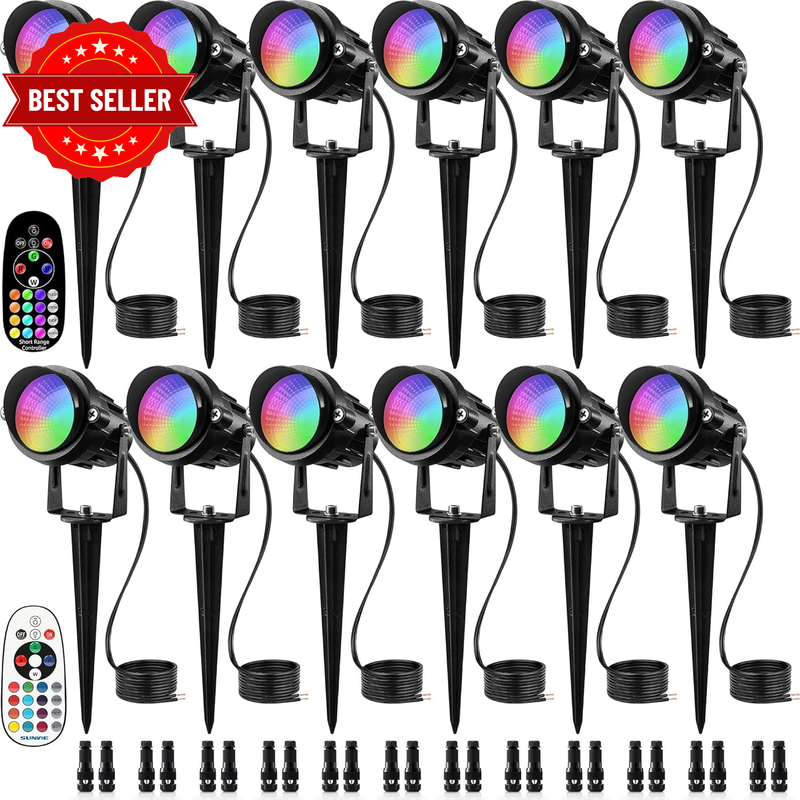 RGB Low Voltage Landscape Lights Color Changing 12W LED Landscape Lighting Outdo