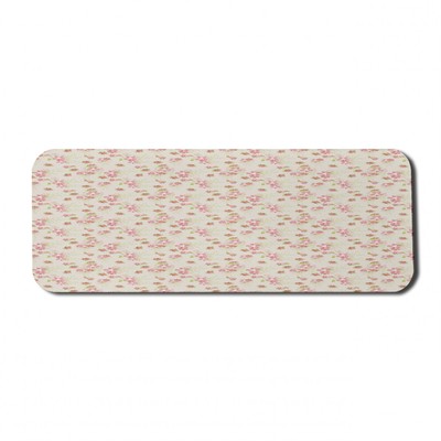 Ambesonne Leaves Pattern Rectangle Non-Slip Mousepad, 31'' x 12'' Gaming Size