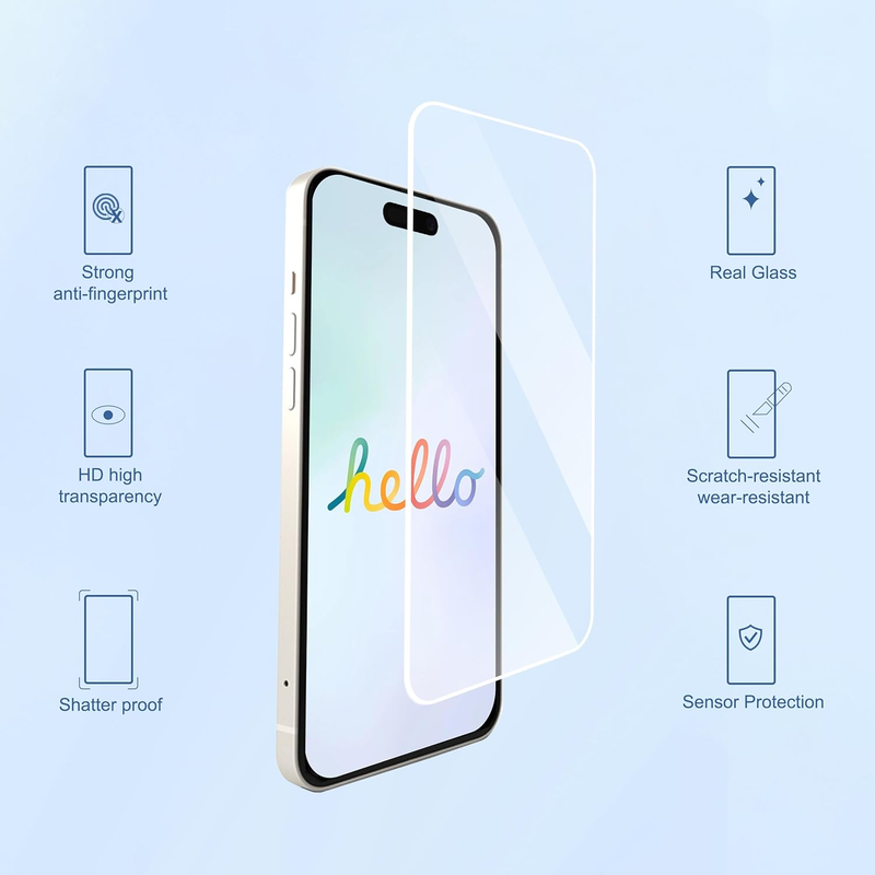 3 Pack Screen Protector for iPhone 16 Pro Max [6.9 inch] with Installation Frame