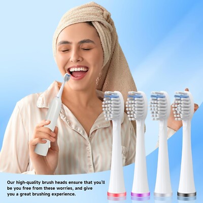 Replacement Toothbrush Heads Compatible with Waterpik Sonic Fusion SF01/SF02 and