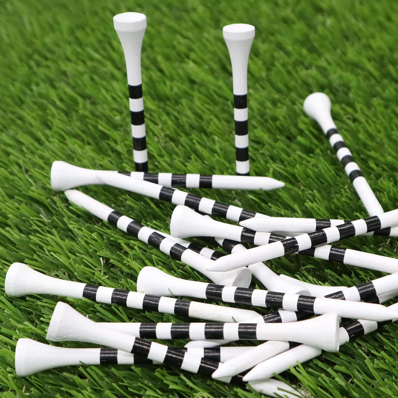 Golf Tees Wood 3 1/4 2 3/4 Inch Wooden Bamboo 50/120 Count, Durable Biodegradabl
