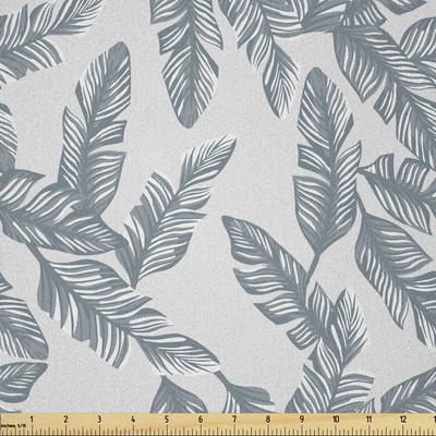 Ambesonne Tropical Botany Microfiber Fabric by The Yard for Arts and Crafts