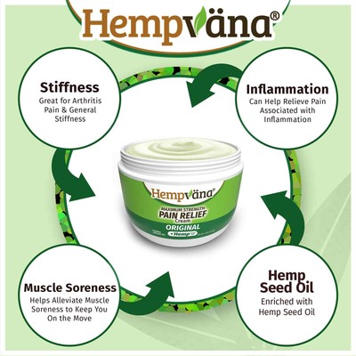 Hempvana Original Pain Cream, Maximum Strength