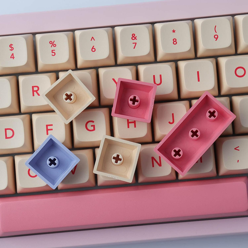 Hyekit PBT Keycaps 132 Keys Marshmallow Keycaps Dye-Sublimation Cute Keycaps XDA