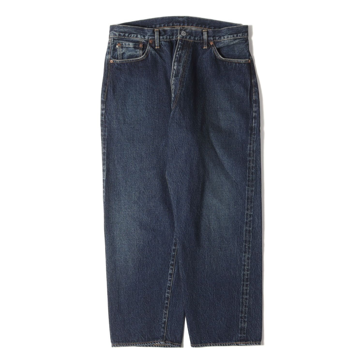 KAPTAIN SUNSHINE Pants Size 34 22AW Washed Zipper Fly Blue KAPTAIN SUNSHINE Pants Size 34 22AW Washed Zipper Fly Blue