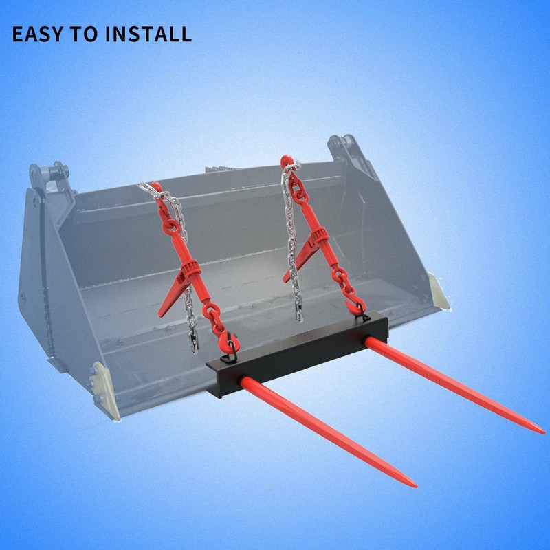 Universal Loader Bucket Mount Hay Bale Spear Spike Stabilizer Handling