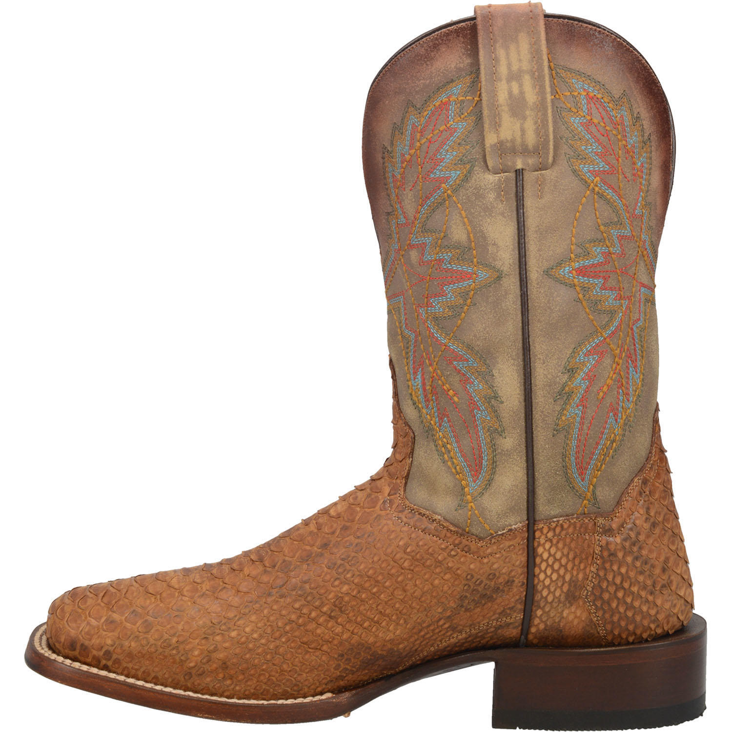 Pre-owned Dan Post Dry Gulch Python Western Cowboy Boots Dp3996 - All Sizes - In Brown