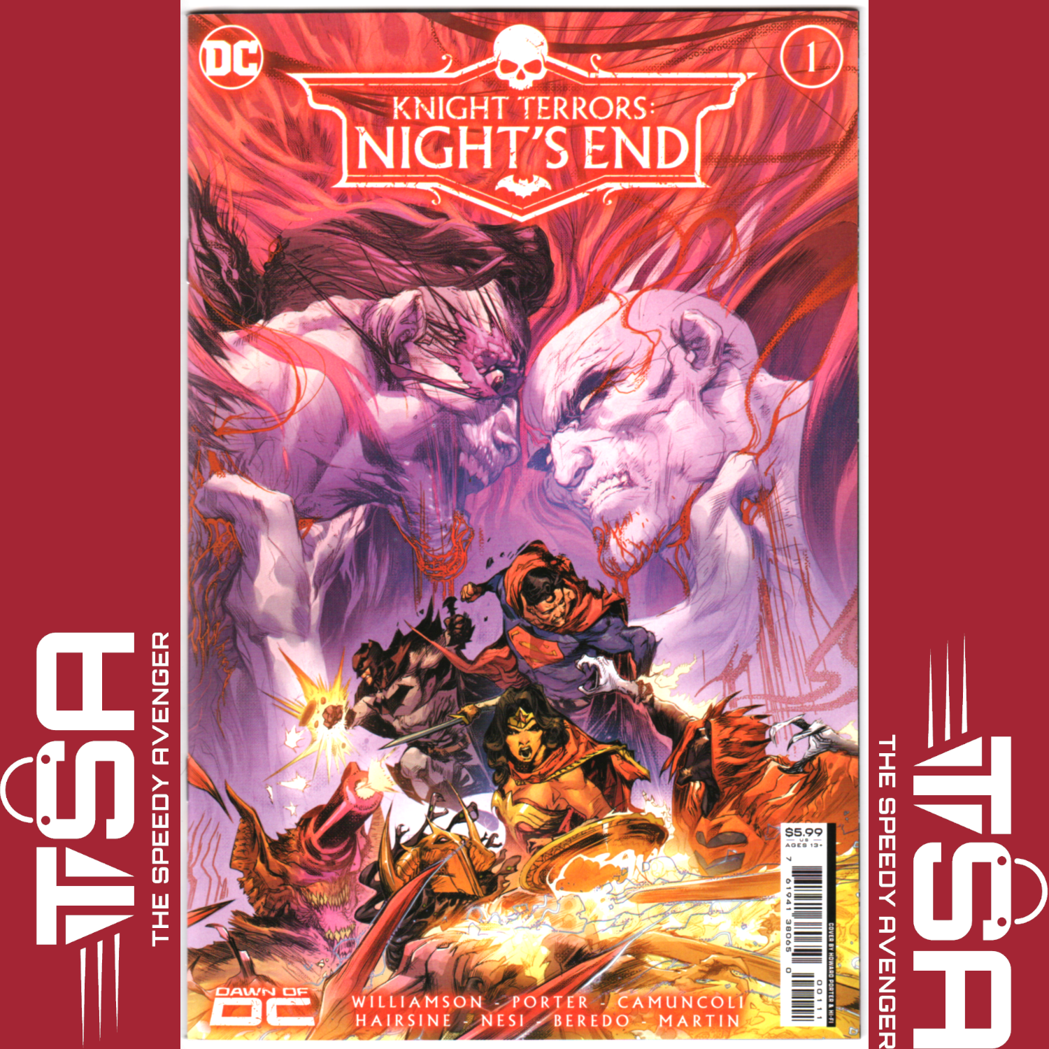 KNIGHT TERRORS NIGHT'S END #1 Howard Porter Regular Cover A 2023 DR HATE KEY