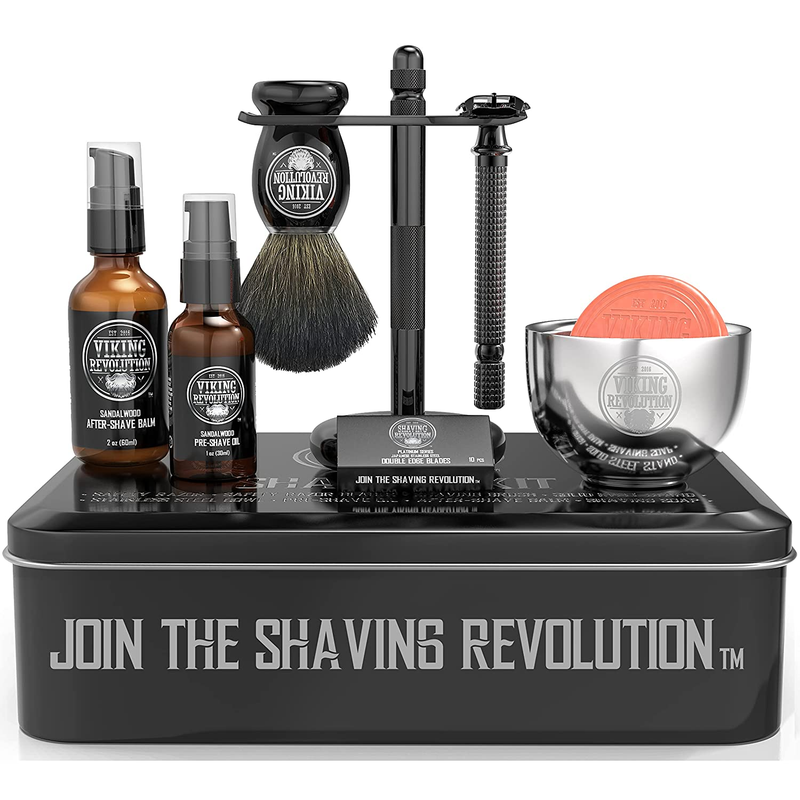 Shaving Kit - Includes Double Edge Safety Razor, Stand, Bowl