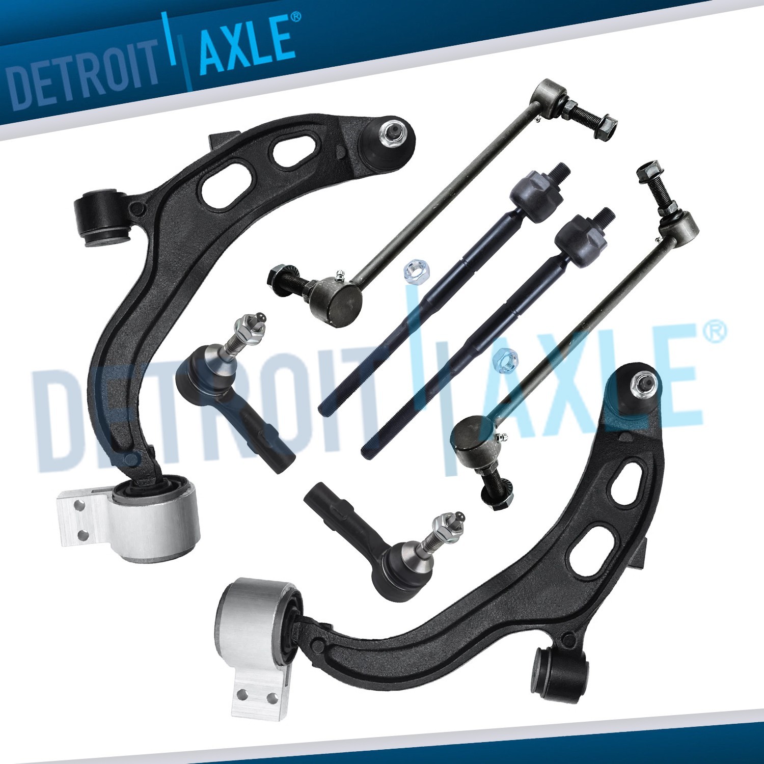 Front Lower Control Arms Sway Bars Tie Rods for Ford Taurus
