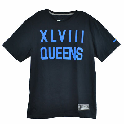 

Мужская футболка Nike NFL SBGP Super Bowl XLVIII Queens черно-синяя 31497X-C03, Черный