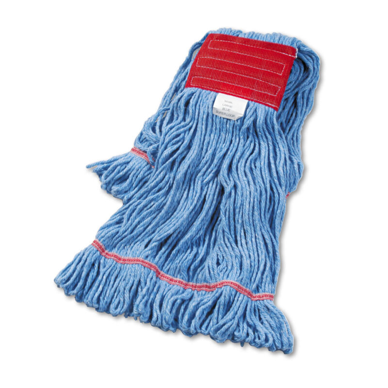 Boardwalk Super Loop Wet Mop Head Cotton/Synthetic Large Size Blue 503BLEA