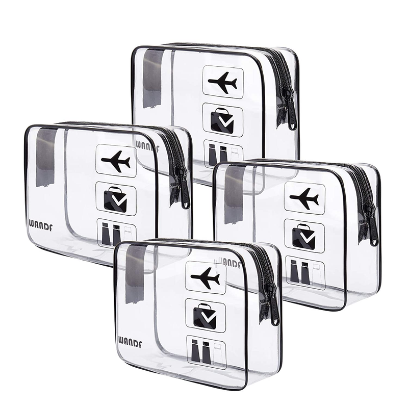 TSA Approved Clear Travel Toiletry Bag Wih Zippers Carry-On Travel Accessories Q