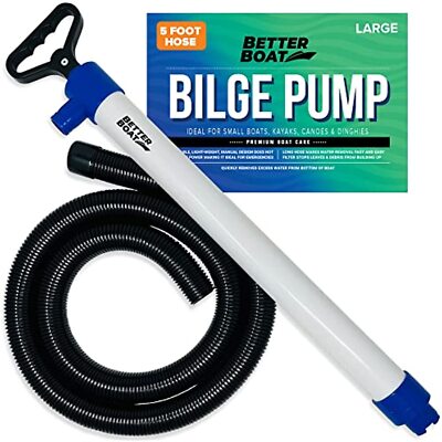 Manual Bilge Pump for Boats Kayak Canoe Hand Water Pump Siphon Pump Bailer Hose