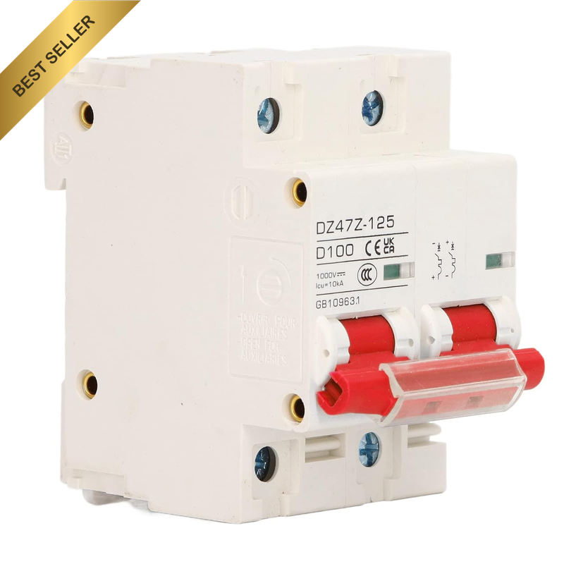 100A DC Circuit Breaker Pa66 Housing DIN Rail Mounted 2P Modular Circuit Breaker