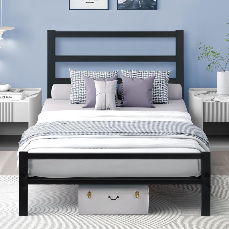 S With Headboard And Footboard, 12 Inch Bed Frame Twin With Under