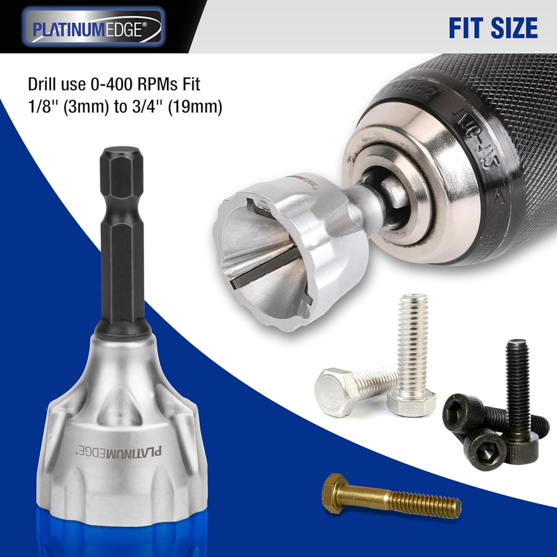 Deburring External Chamfer Tool, YG8 Carbide Blade, Deburring Drill Bit, Remove