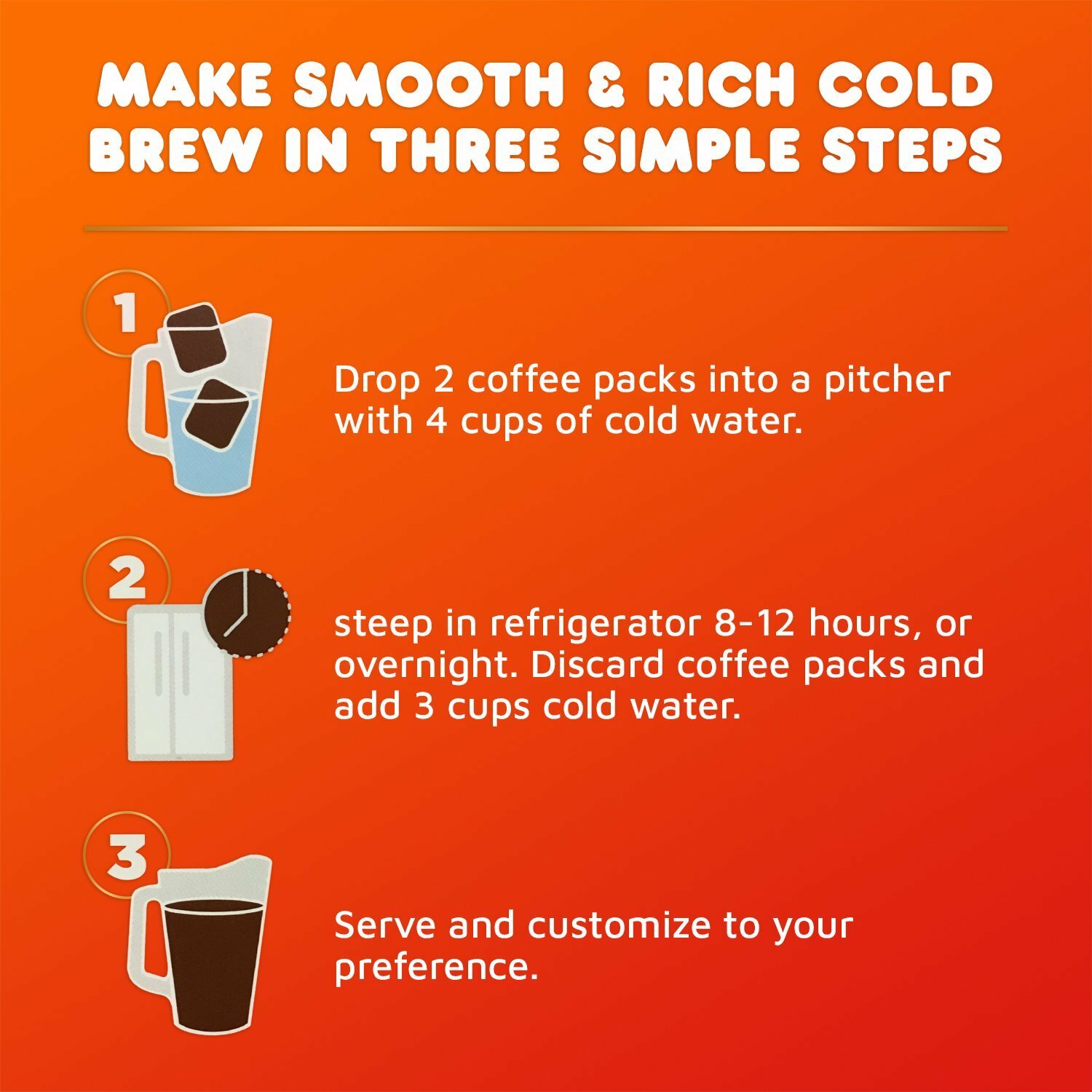 Dunkin' Donuts Cold Brew Coffee Packs, Smooth & Rich ...