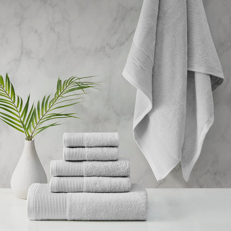 Beautyrest Nuage Cotton Tencel Blend, Silver Infused Bath Towel Set, 600Gsm, Hig