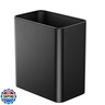 Veelesa Small Bathroom Trash Can 2.4 Gallon Wastebasket, Slim Metal Garbage Can Matte Black Stainless Steel Trash Bin for Bedroom,Office,Kitchen,Toilet, rv, Near Desk, Under Sink