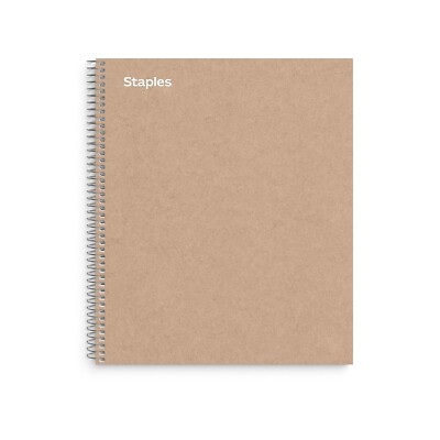 TRU RED Premium 1-Subject Notebook 8.5'' x 11'' College Ruled 100 Sheets Brown